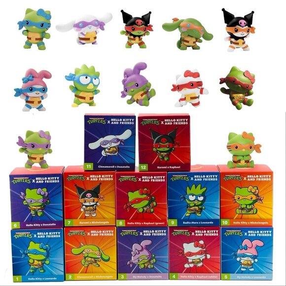 Full Set of the 2025 McDonald’s x TMNT x Hello Kitty - Picture 1 of 5